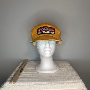Vintage FREIGHTLINER Snap Back Trucker Hat Gold